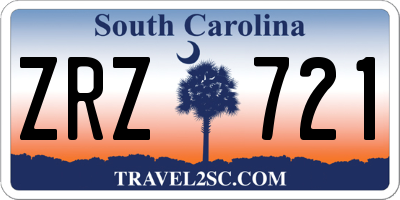 SC license plate ZRZ721