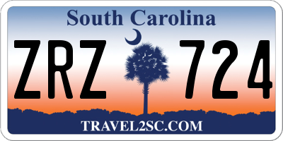 SC license plate ZRZ724