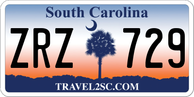 SC license plate ZRZ729