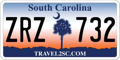 SC license plate ZRZ732