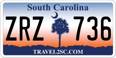 SC license plate ZRZ736