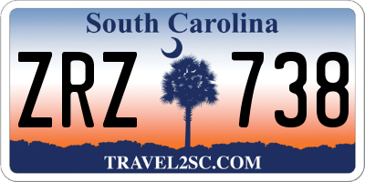 SC license plate ZRZ738