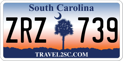 SC license plate ZRZ739