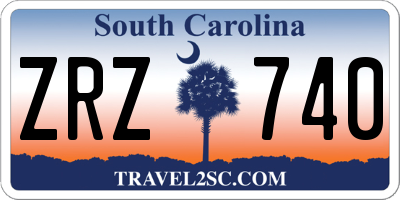 SC license plate ZRZ740