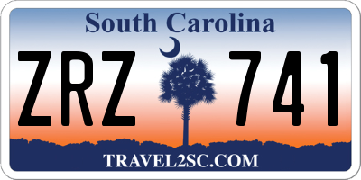 SC license plate ZRZ741