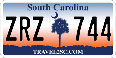 SC license plate ZRZ744