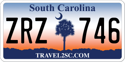 SC license plate ZRZ746