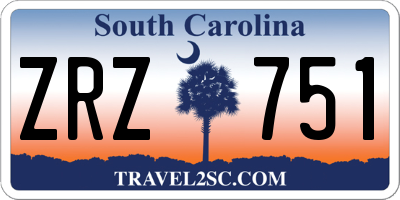 SC license plate ZRZ751