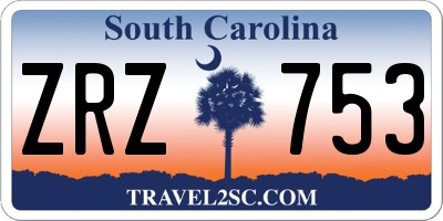 SC license plate ZRZ753