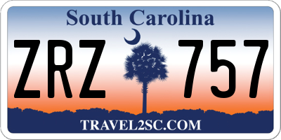 SC license plate ZRZ757