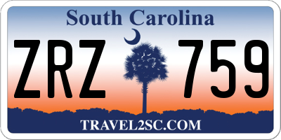 SC license plate ZRZ759