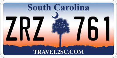 SC license plate ZRZ761