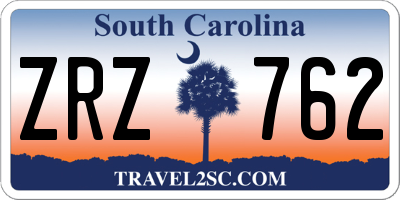 SC license plate ZRZ762