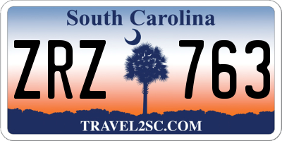 SC license plate ZRZ763