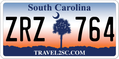 SC license plate ZRZ764