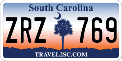 SC license plate ZRZ769
