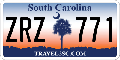 SC license plate ZRZ771
