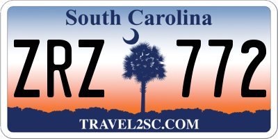 SC license plate ZRZ772