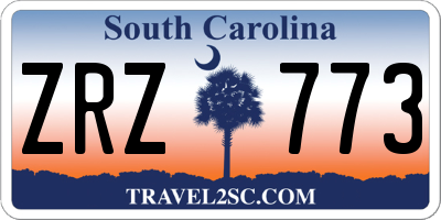 SC license plate ZRZ773
