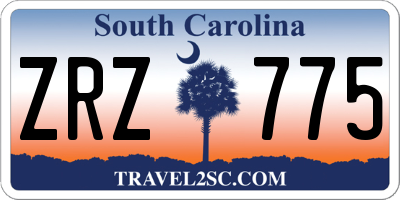 SC license plate ZRZ775