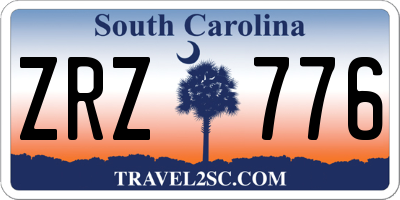 SC license plate ZRZ776