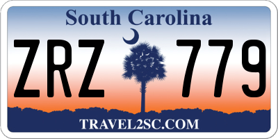SC license plate ZRZ779