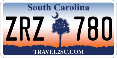 SC license plate ZRZ780