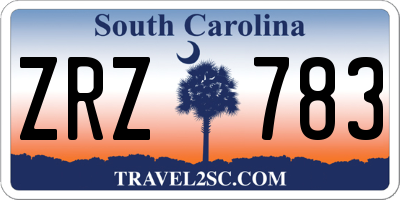 SC license plate ZRZ783