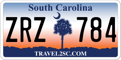 SC license plate ZRZ784