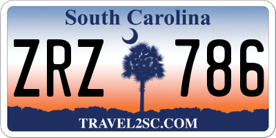 SC license plate ZRZ786