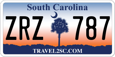 SC license plate ZRZ787