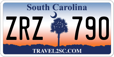 SC license plate ZRZ790