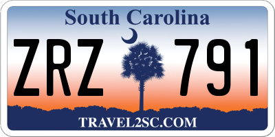 SC license plate ZRZ791