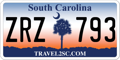 SC license plate ZRZ793