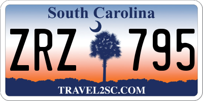 SC license plate ZRZ795