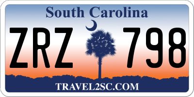 SC license plate ZRZ798