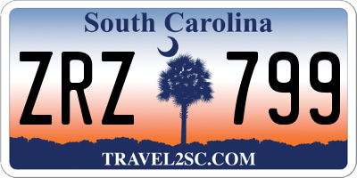 SC license plate ZRZ799