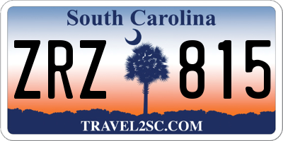 SC license plate ZRZ815