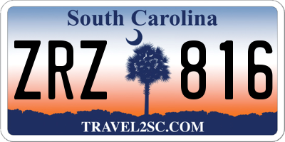 SC license plate ZRZ816