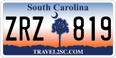 SC license plate ZRZ819