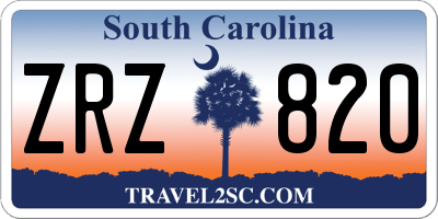 SC license plate ZRZ820