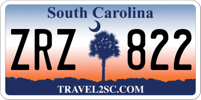 SC license plate ZRZ822