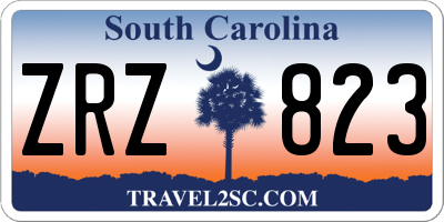 SC license plate ZRZ823