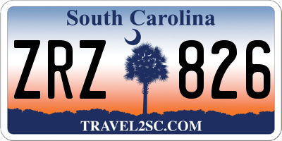 SC license plate ZRZ826