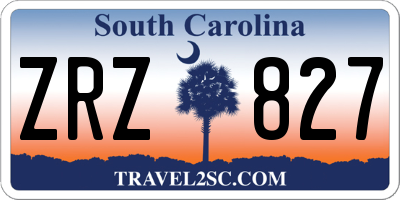 SC license plate ZRZ827