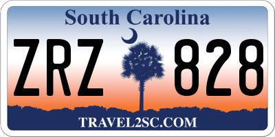 SC license plate ZRZ828