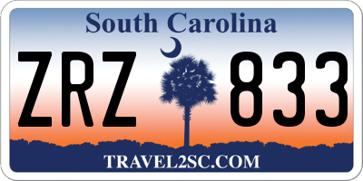 SC license plate ZRZ833