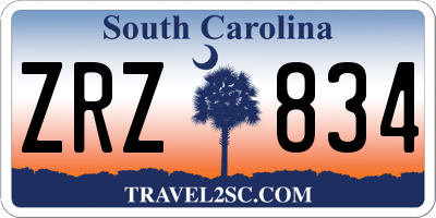 SC license plate ZRZ834