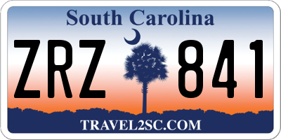 SC license plate ZRZ841