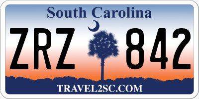 SC license plate ZRZ842